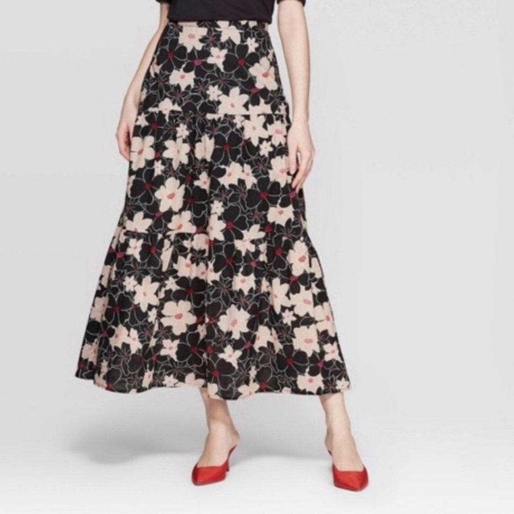 Who What Wear Floral BOHO Maxi Skirt